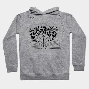 Wildflower Book Funny Reading Book Lover Butterfly Lover Hoodie